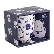 Tokyo Design Studio | Kawaii Mug, Blue Maneko Cat Giftbox