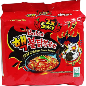 Instant Noodles EXTRA hOT 2X SPICY Samyang 5 packs