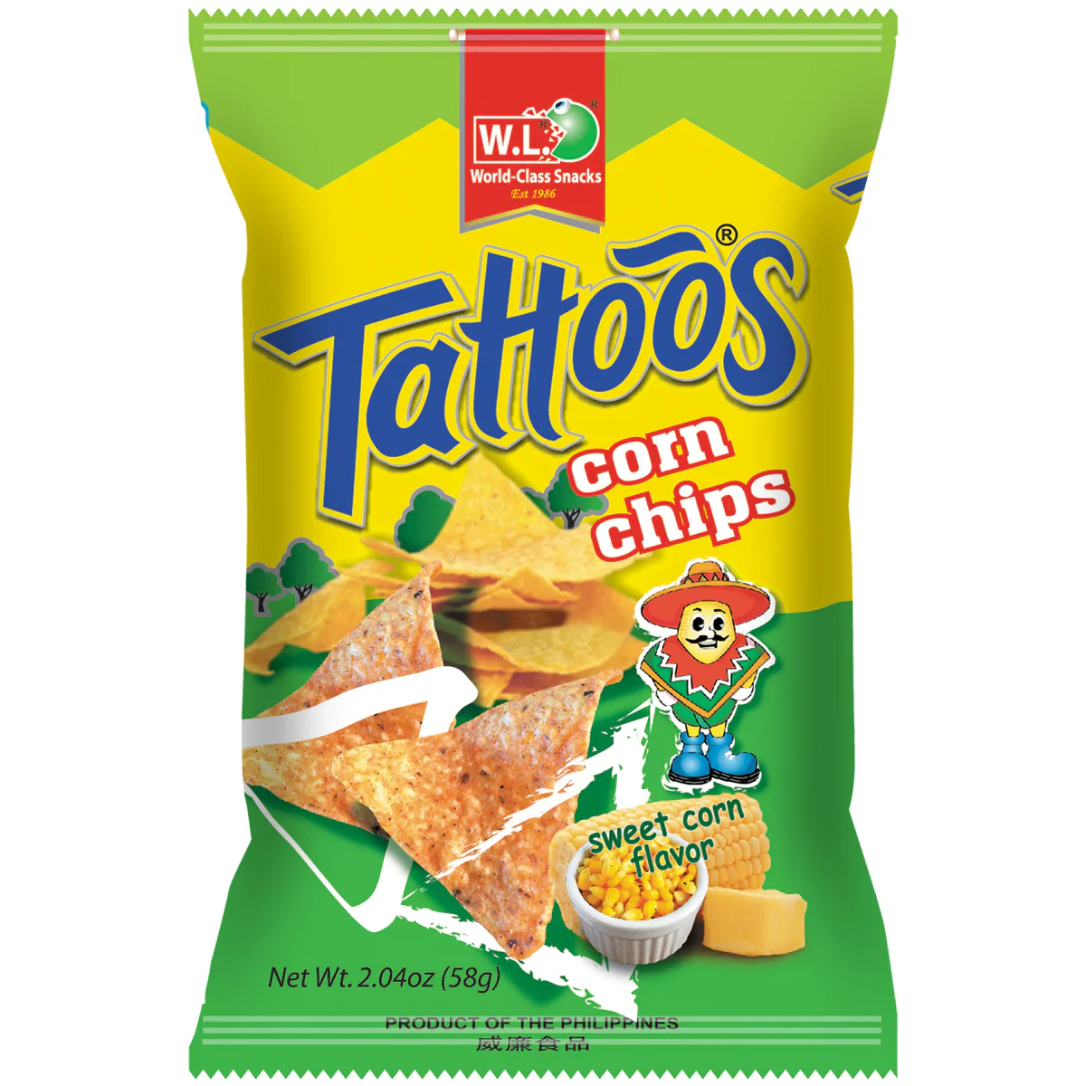 W.L. | Tattoos Corn Chips Sweet Corn Flavor