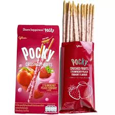 GLICO Crushed Strawberry Peach Biscuit Stick