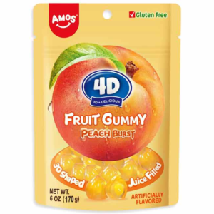 Amos | 4D Fruit Gummy Juicy Burst - Peach