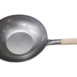 Wok with Wooden Handle Flat (30 cm)